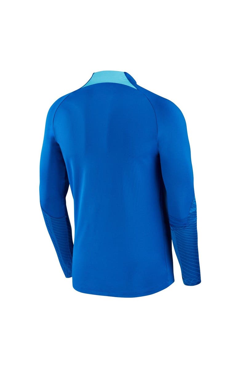 Nike Men's Nike Blue England National Team 2022 Strike Drill Performance Raglan Quarter-Zip Long Sleeve Top, Alternate, color, 