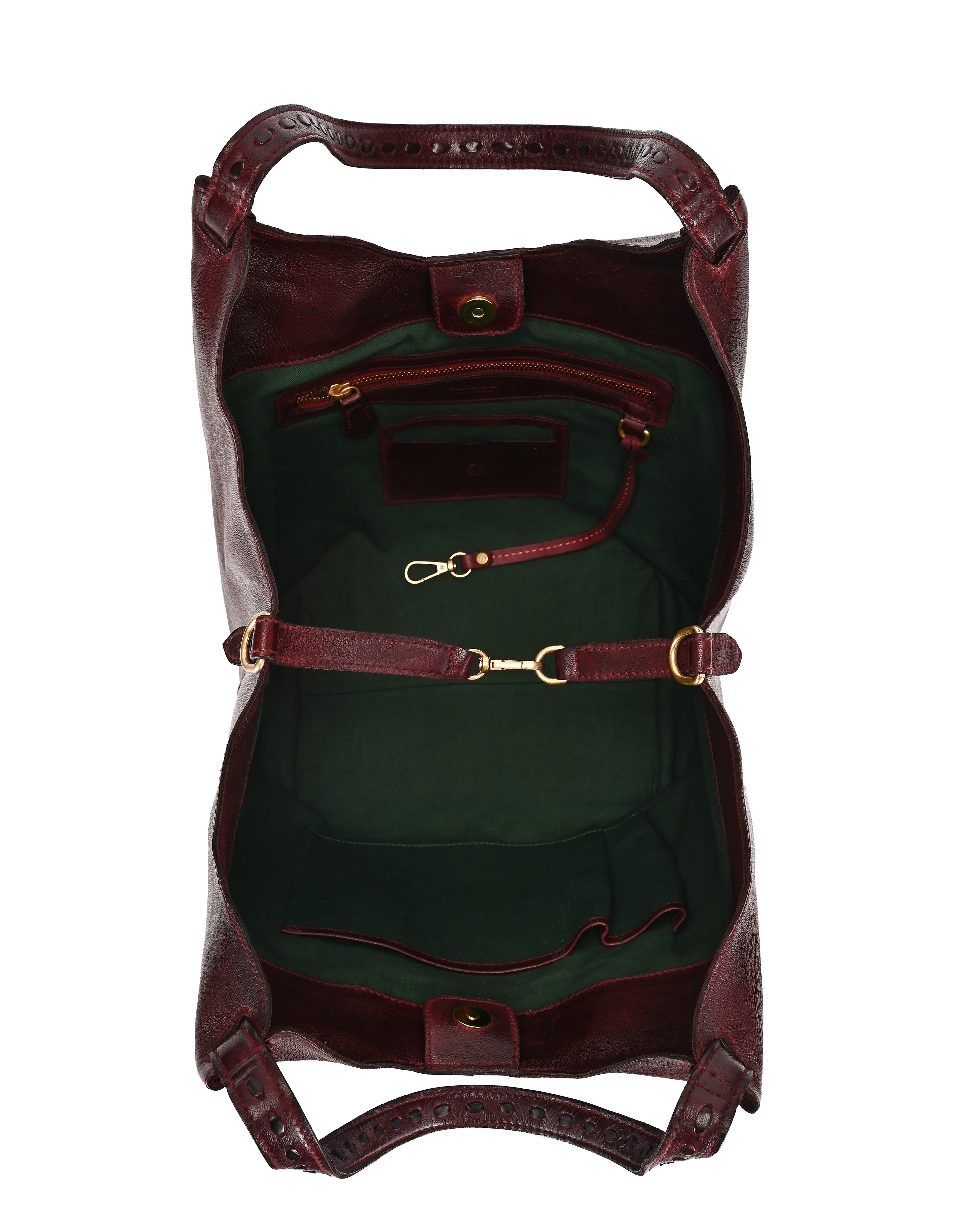 Wisteria Small Handwoven Leather Tote, Alternate, color, Burgundy