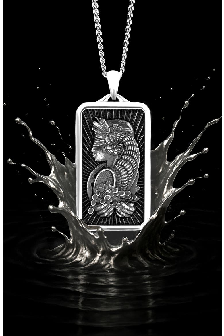 Men's Lady Luck Pendant Necklace, Alternate, color, SLIVER
