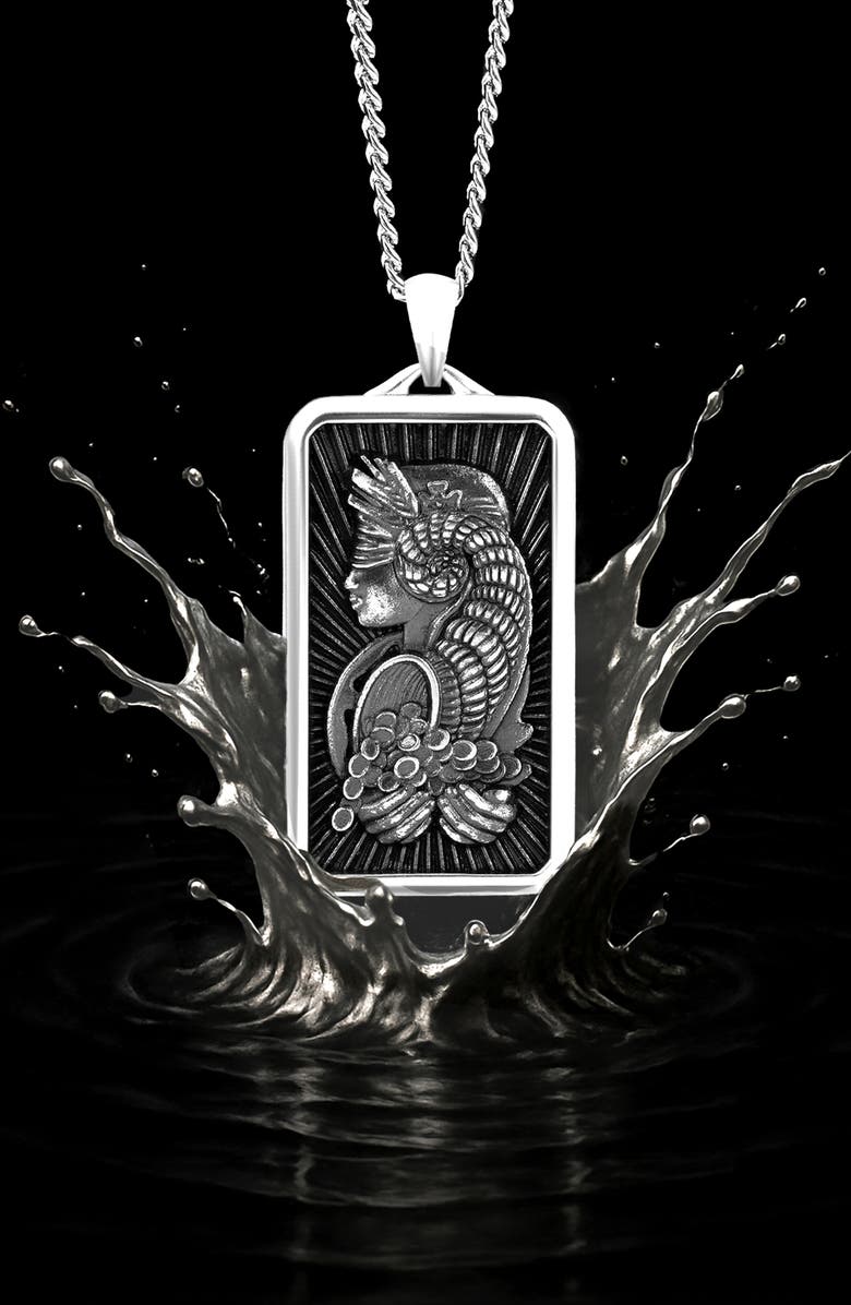 Vincero Men's Lady Luck Pendant Necklace, Alternate, color, Sliver