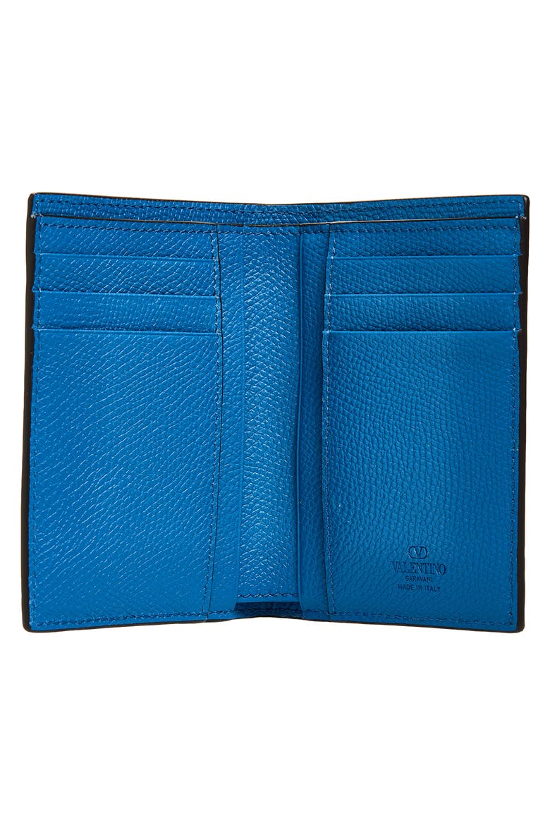 VLOGO Signature Leather Card Case, Alternate, color, MARINE