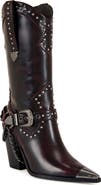 AZALEA WANG Osborn Studded Western Mid Calf Boot