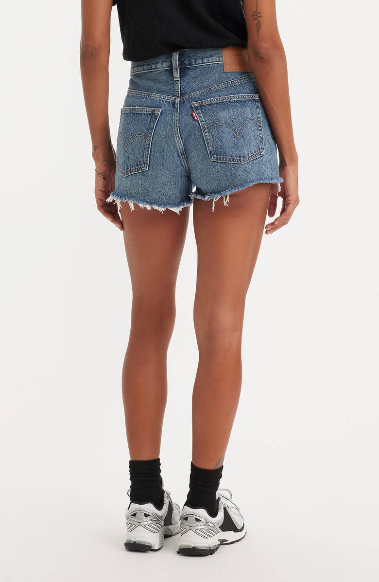 Levi's<sup>®</sup> 501<sup>®</sup> Original High Waist Cutoff Denim Shorts, Alternate, color, The Future Is Now
