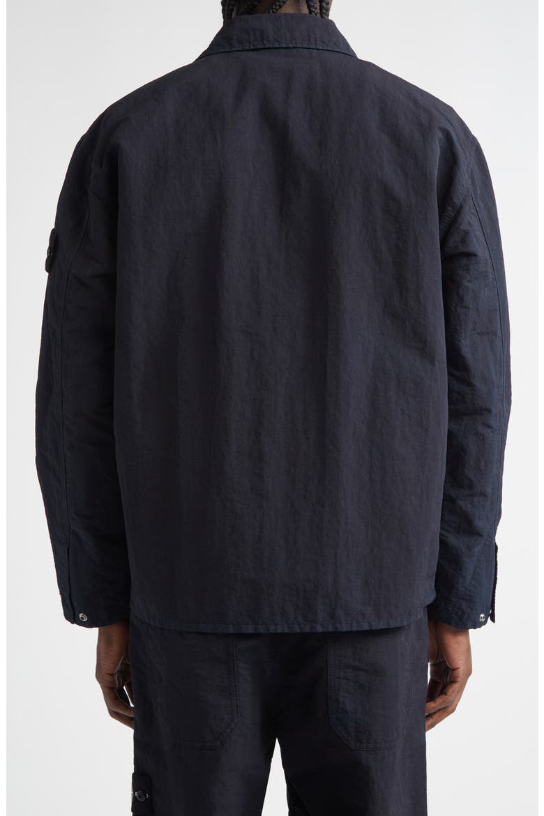 Compass Logo Patch Shirt Jacket, Alternate, color, V0029 BLACK
