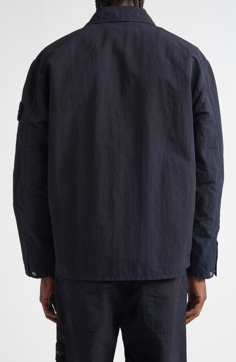 Stone Island Compass Logo Patch Shirt Jacket, Alternate, color, V0029 Black