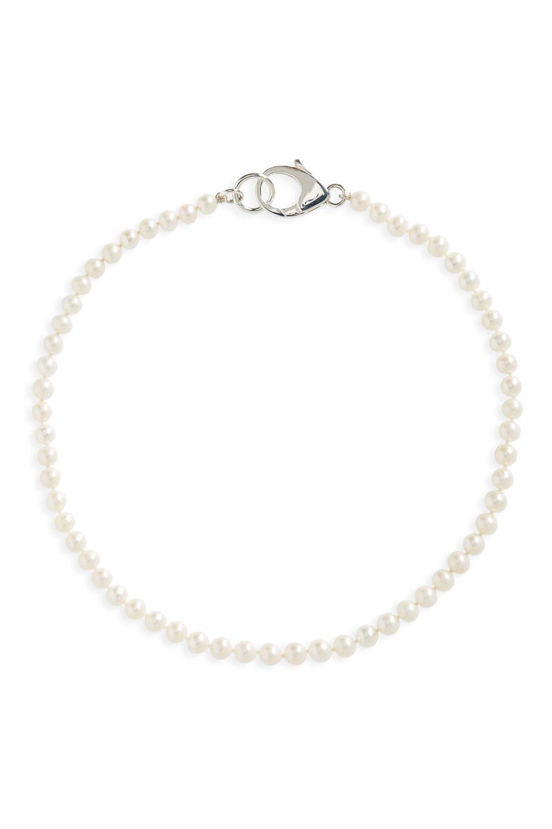 Genuine Pearl Necklace, Main, color, WHITE PEARL