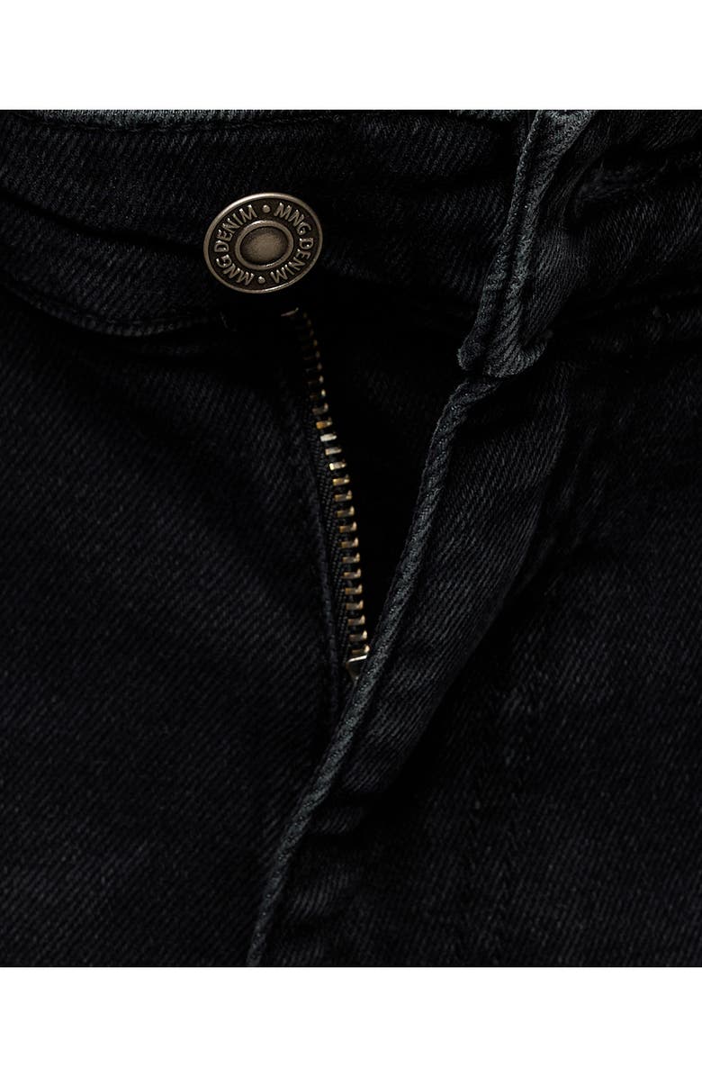 MANGO Slim Fit Denim Bermuda Shorts, Alternate, color, Black Denim