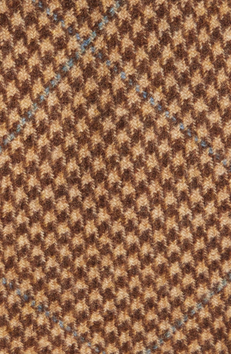 Ralph Lauren Purple Label Houndstooth Check Wool Tie, Alternate, color, Camel/ Brown
