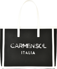 CARMEN SOL Roma Black Tote Bag