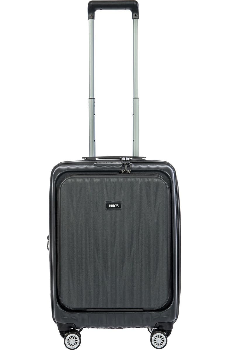 Bric's Cervia 21" Spinner Carry-on with Front Pocket, Main, color, Dark Grey