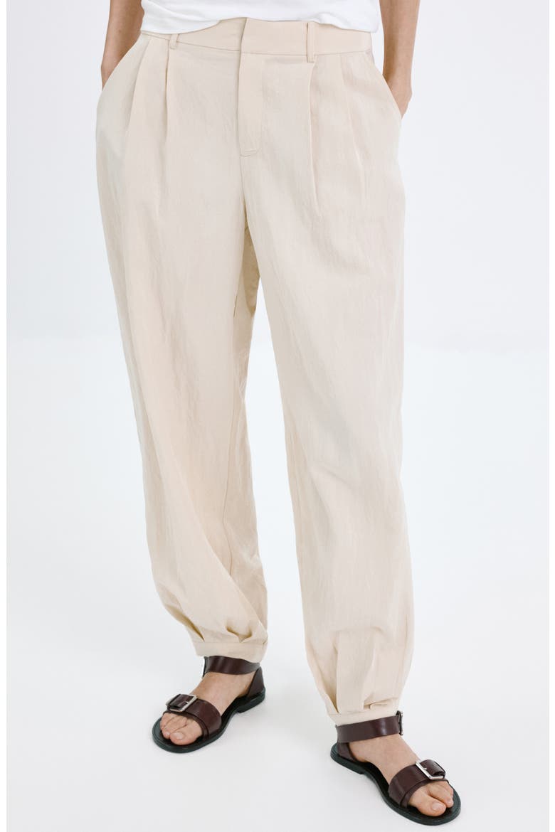 Starring Hailey Bieber Pleated Balloon Pants, Main, color, LIGHT/ PASTEL GREY