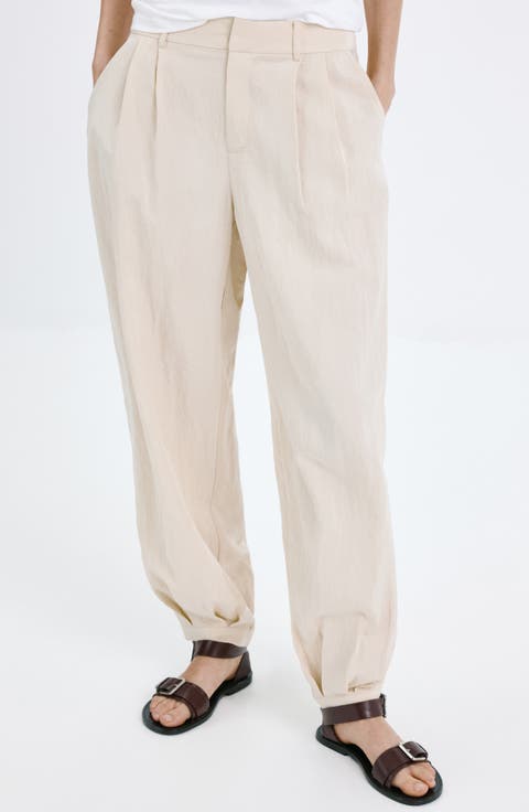 Featuring Hailey Bieber Pleated Balloon Pants