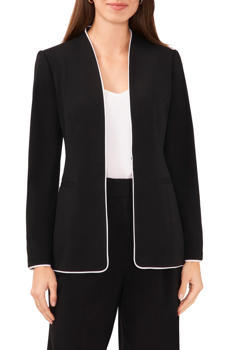 Halogen<sup>®</sup> Piped Trim Collarless Blazer, Main, color,
