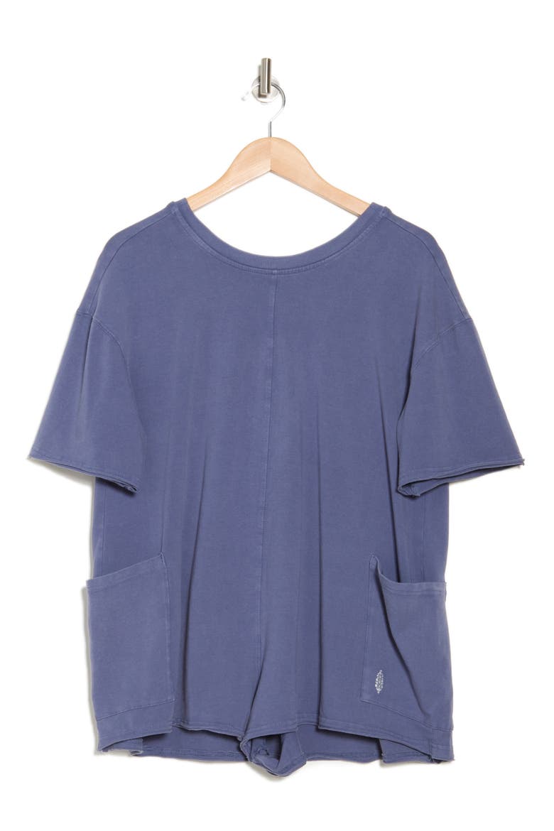 FP Movement Hot Shot T-Shirt Romper, Alternate, color, BLUE INDIGO