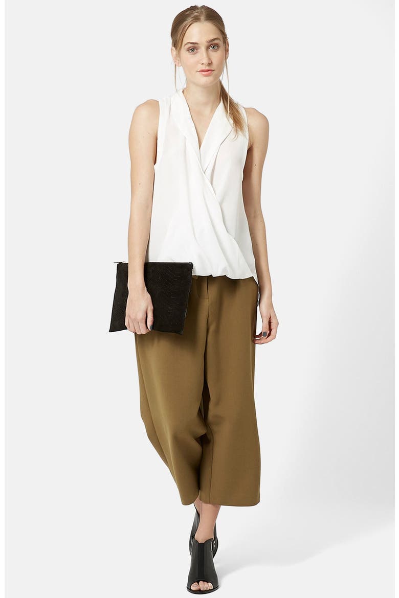 Sleeveless Drape Blouse, Alternate, color, CREAM