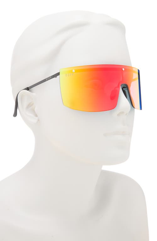 Diff Grandslam 149mm Rainbow Mirrored Shield Sunglasses In Multi