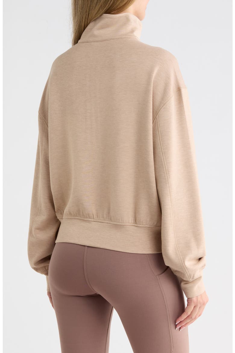 Overnight Trip Quarter Zip Pullover, Alternate, color, HEATHER BURRO
