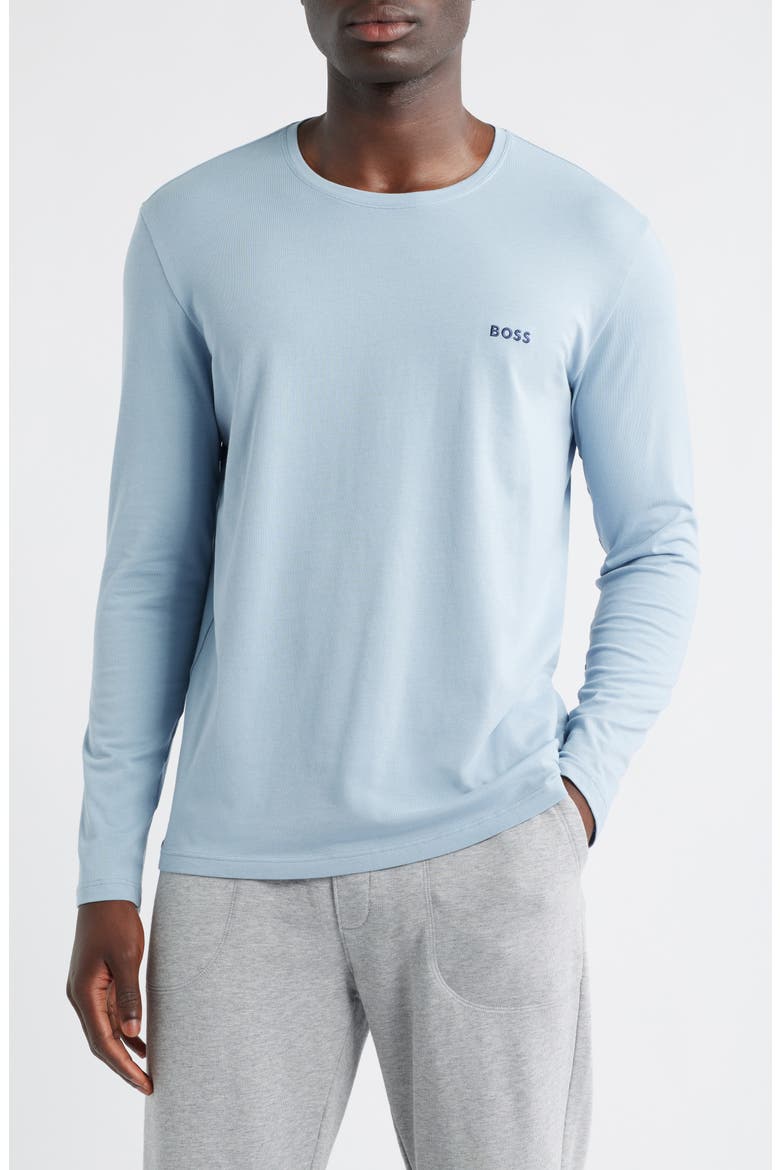 Mix Match Long Sleeve Stretch Modal Pajama T-Shirt, Main, color, OPEN BLUE