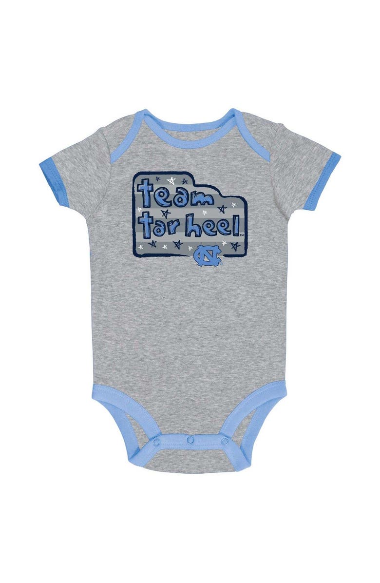 Champion Infant Champion Carolina Blue/Gray/White North Carolina Tar Heels 3-Pack Bodysuit Set, Alternate, color, 