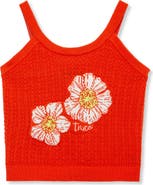 Truce Kids' Jacquard Pointelle Sweater Tank Top