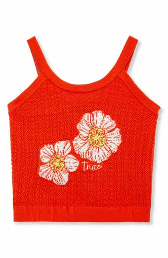 Truce Kids' Jacquard Pointelle Sweater Tank Top