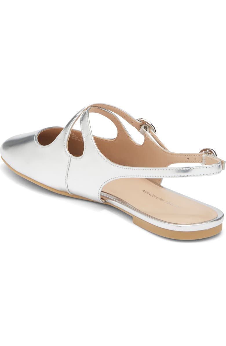 Stuart Weitzman Clover Slingback Mule, Alternate, color, Silver