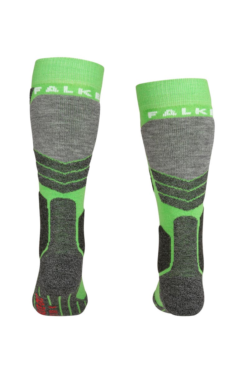 Falke SK2 Intermediate Ski Socks, Alternate, color, Vivid Green