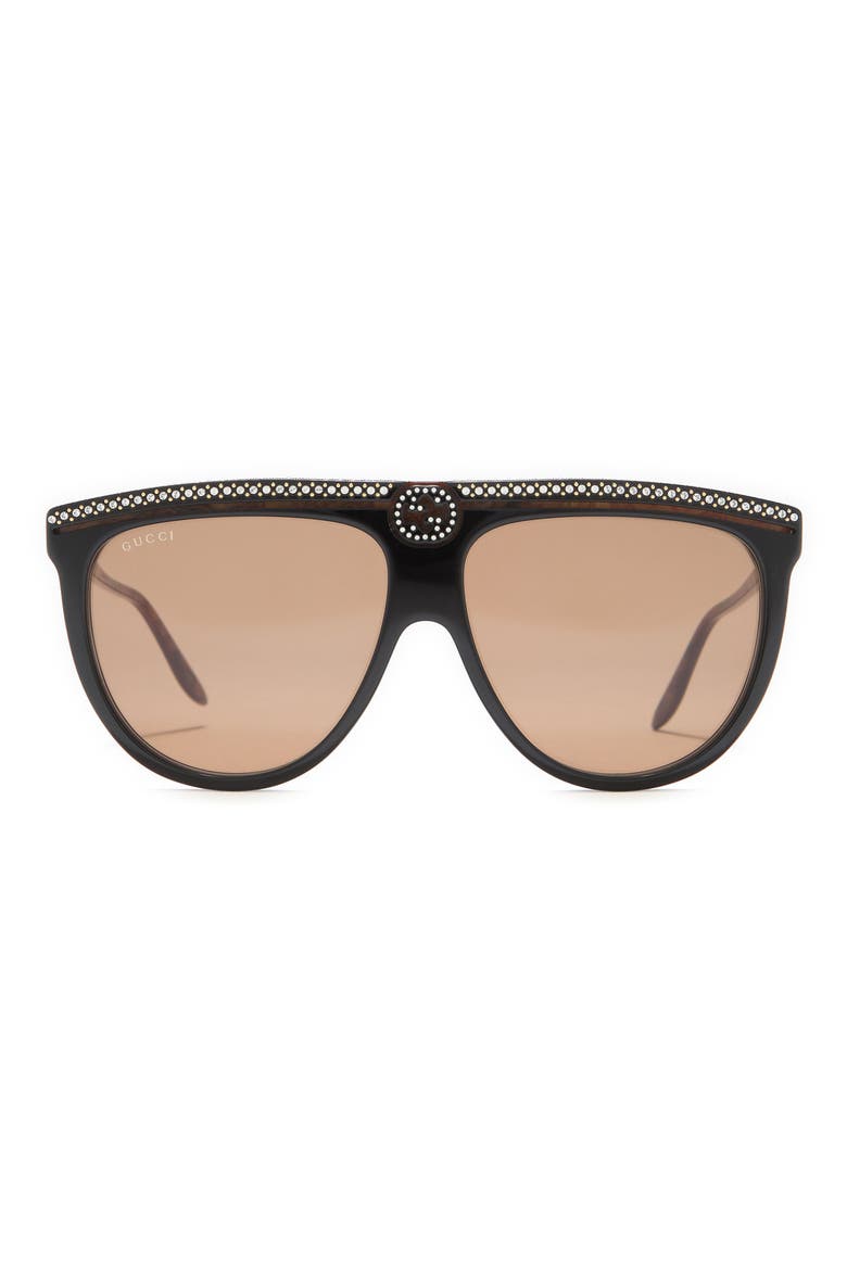 61mm Sunglasses, Main, color, BLACK