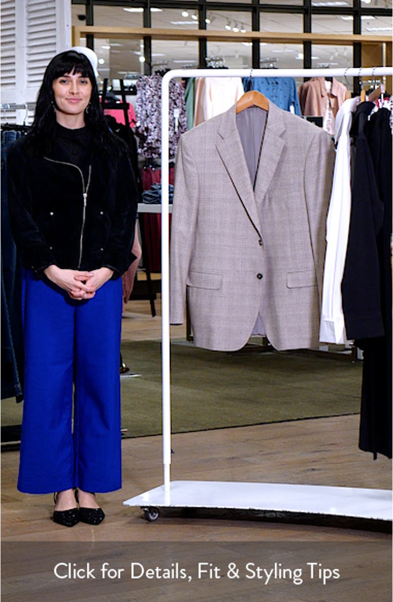 Siena Regular Fit Windowpane Plaid Super 150s Wool Sport Coat, sales video thumbnail