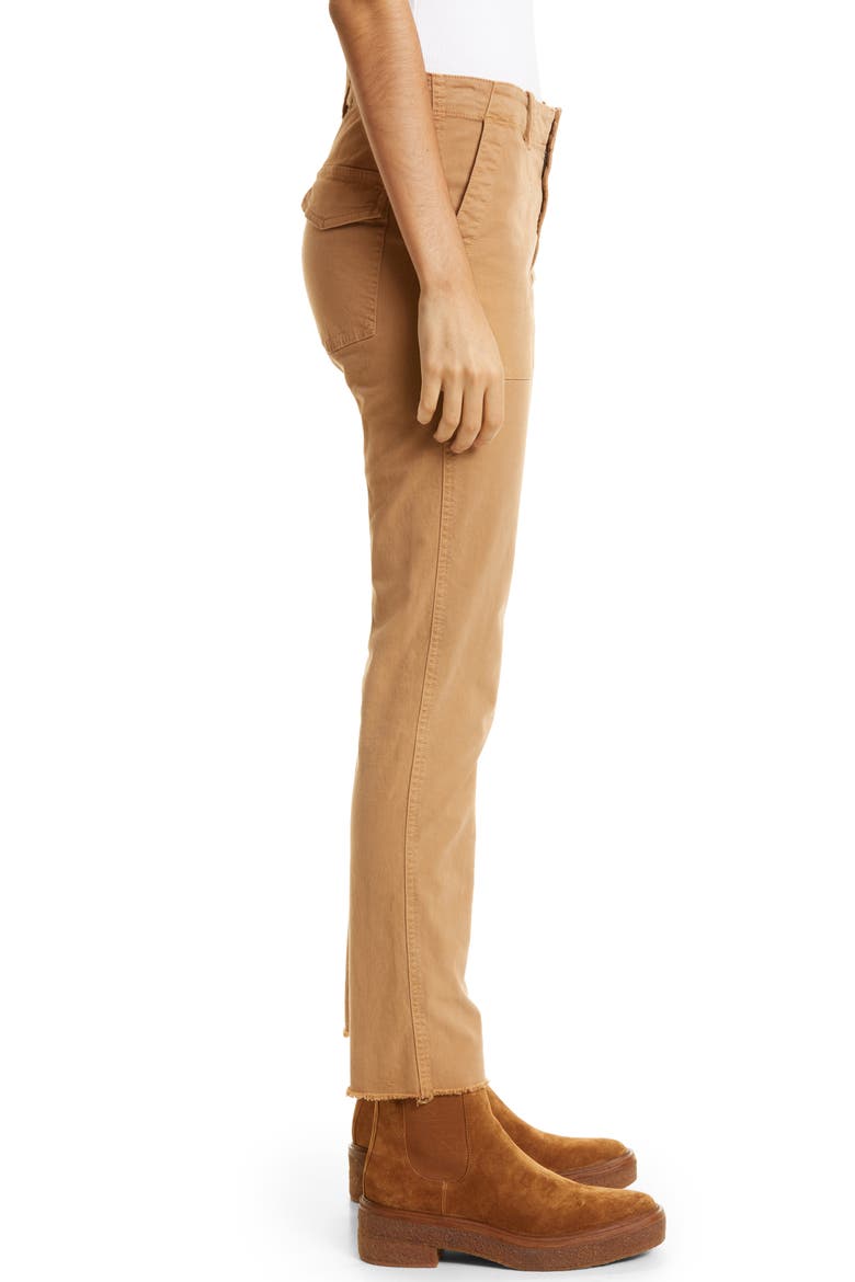 Jenna Slim Crop Stretch Twill Pants, Alternate, color, CAMEL