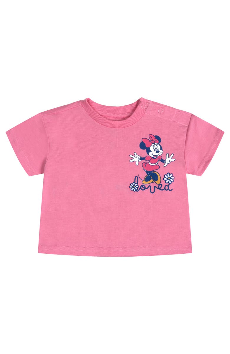 Disney Minnie Mouse Baby Girls' 2-Piece T-Shirt and Shorts Set, Alternate, color, Minnie Mouse Pink