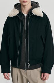 Dunst Gender Inclusive Flight Padded Jacket with Faux Shearling Collar