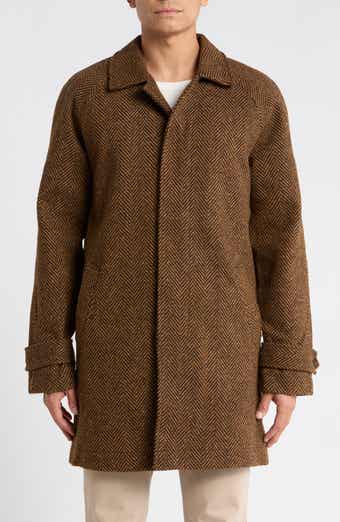 Relaxed Herringbone Overcoat