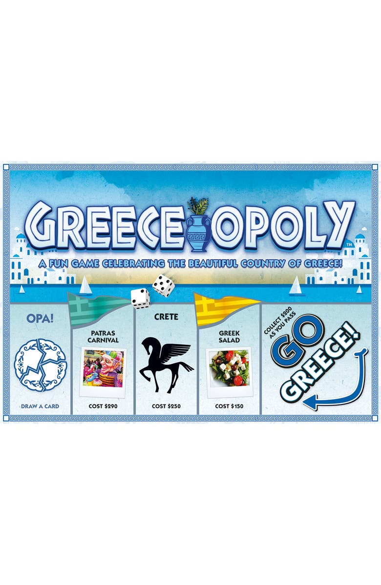 Late for the Sky Greeceopoly Monopoly Board Game, Main, color, 