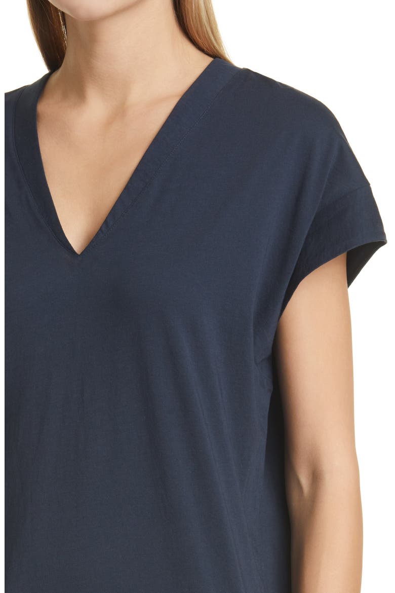 Le V-Neck T-Shirt Dress, Alternate, color, NOIR