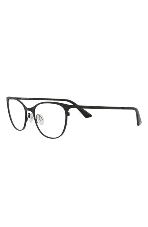 Alexander Mcqueen Mcqueen 50mm Cat Eye Optical Glasses In Black Black Transparent