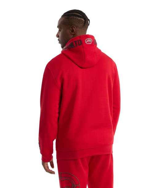 Ecko Unltd . Hollow Rhino Hoodie In True Red