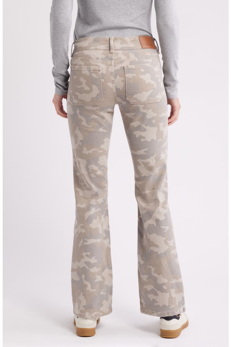 Camo Print Bootcut Jeans, Alternate, color, LIGHT BEIGE