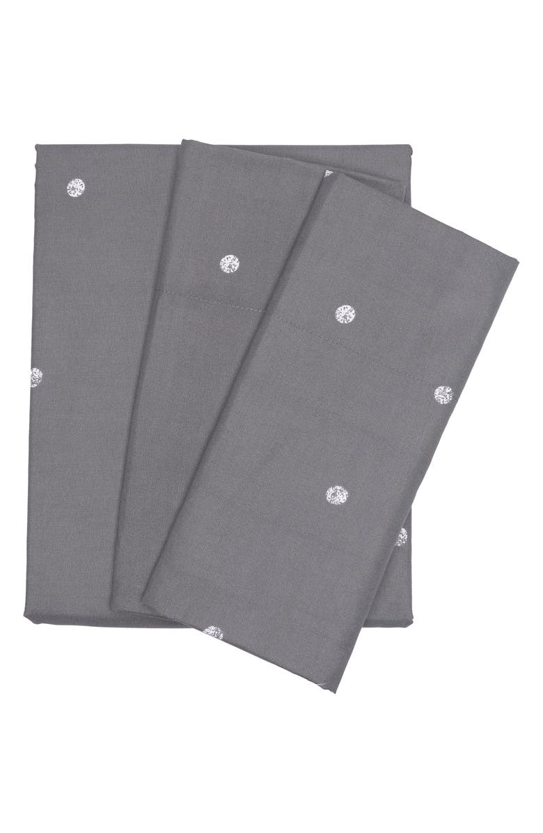 NORDSTROM RACK Microfiber Print Dot 4-Piece Sheet Set - Cal King, Main, color,