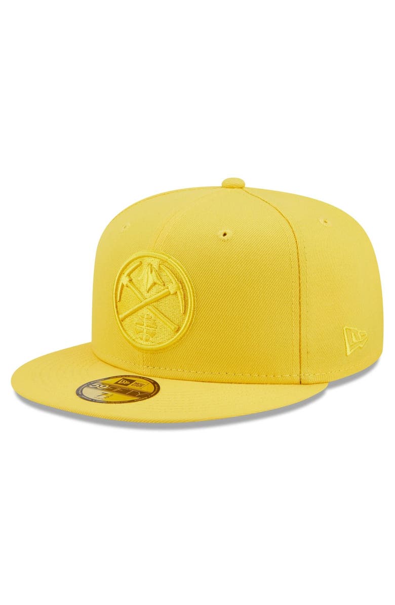 New Era Men's New Era Yellow Denver Nuggets Color Pack 59FIFTY Fitted Hat, Main, color,