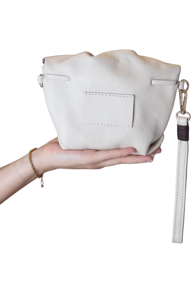 Carlos Falchi Mini Butterfly Leather Bag, Alternate, color, Winter White