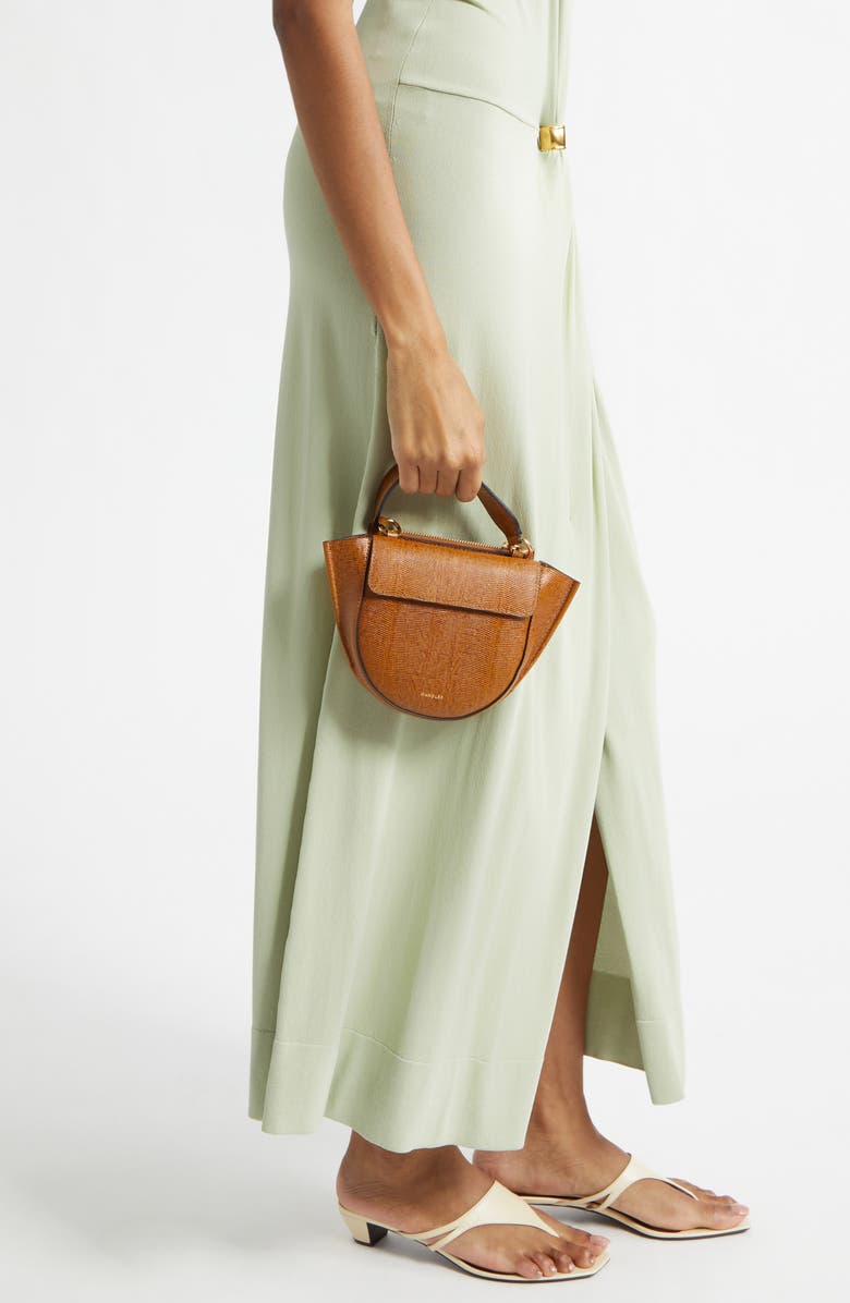 Wandler Hortensia Lizard Embossed Leather Handbag, Alternate, color, Tabacco Lizzard 1776