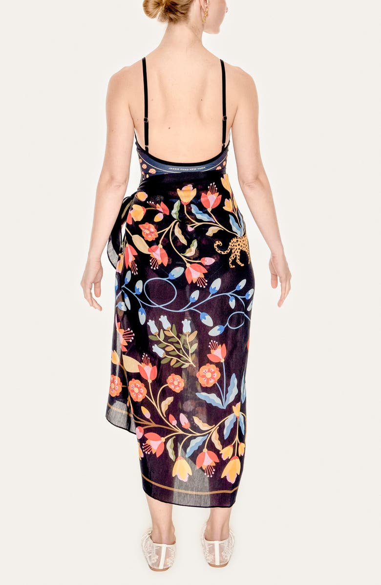 Jessie Zhao New York Beach Sarong Wrap, Alternate, color, Charcoal