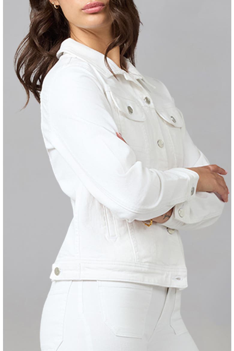 Gabriella Classic Denim Jacket, Alternate, color, White