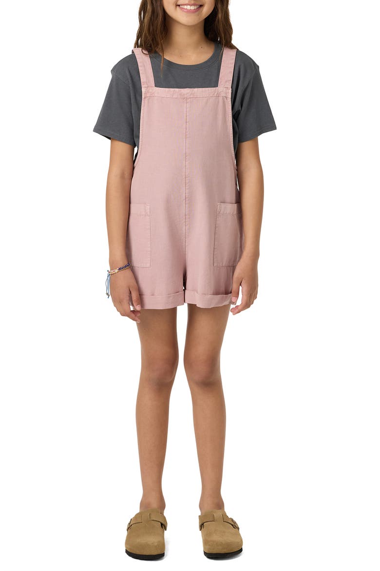Kids' Starlette Cotton & Linen Romper, Main, color, ORCHID