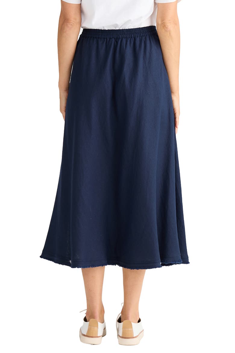 Oakley Linen Blend Skirt, Alternate, color, NAVY