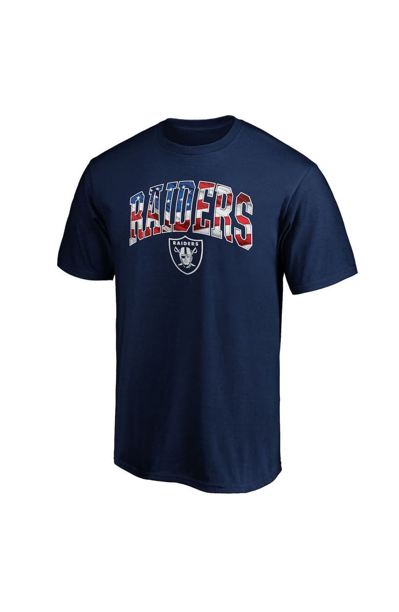 FANATICS Men's Fanatics Branded Navy Las Vegas Raiders Banner Wave T-Shirt, Alternate, color, 