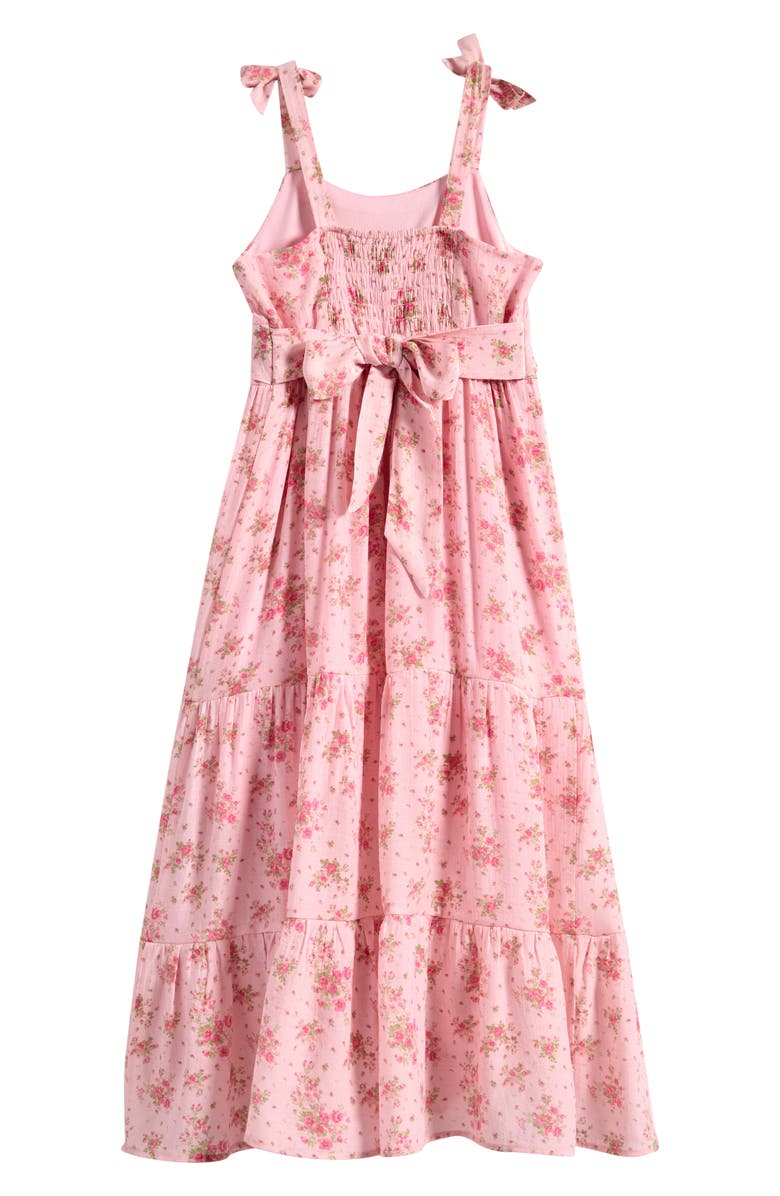 Ava & Yelly Kids' Emma Tiered Maxi Dress, Alternate, color, Rose