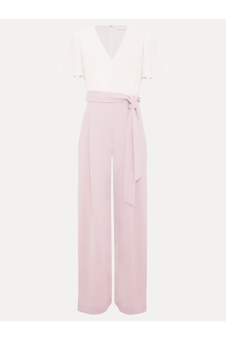Kallie V-Neck Wide Leg Jumpsuit, Alternate, color, Pale Pink