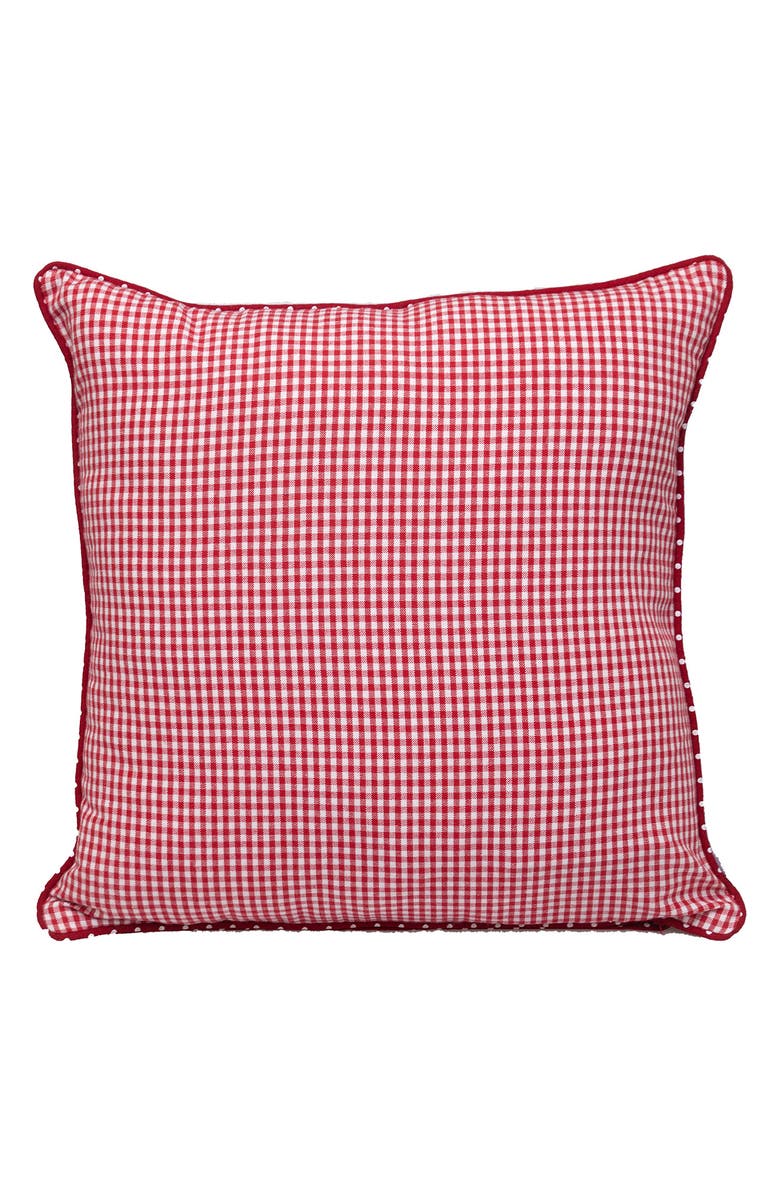 PARKLAND COLLECTION Pattern Cotton Pillow, Alternate, color, Red/White